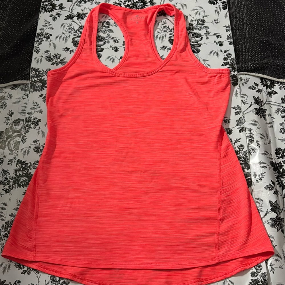 Athleta tank top, orange ish pink color, size S